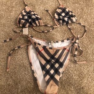 100% Authentic Burberry Check Swim Suit